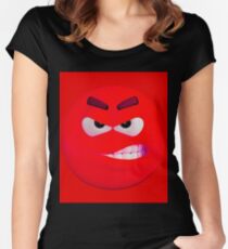 Red wütend !!! kantig Tailliertes Rundhals-Shirt
