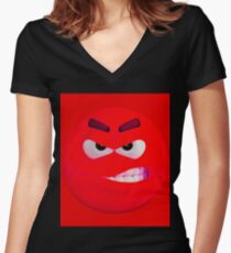 Red wütend !!! kantig Shirt mit V-Ausschnitt