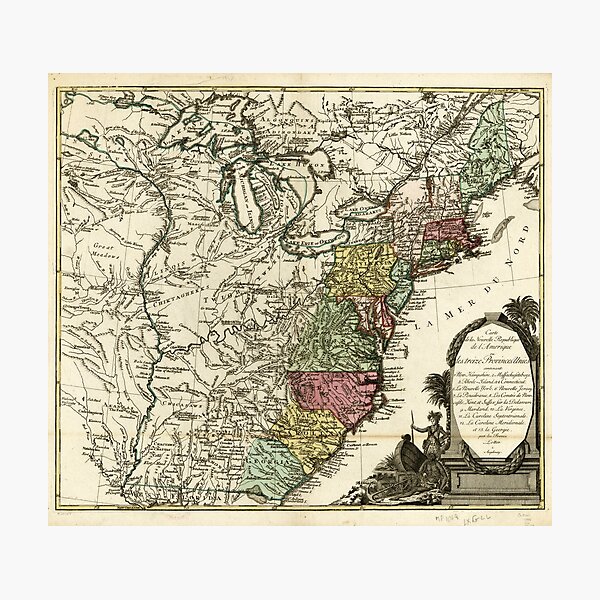 Item preview, Map of Early America (1778-1783) designed and sold by allhistory.