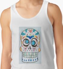 Wacky Watercolor Sugar Skull Tank Top