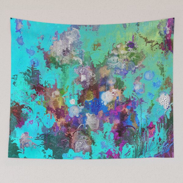 Item preview, Abstract Flowers Lila-Emerald designed and sold by runati.