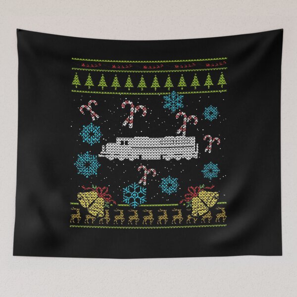 Item preview, HO Scale Train Christmas Ugly Sweater Design Shirt designed and sold by shoppzee.