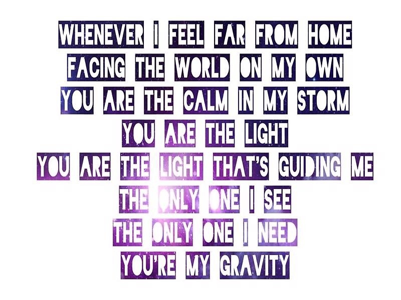 Gravity Lyrics By Chxrlxttxx Redbubble redbubble