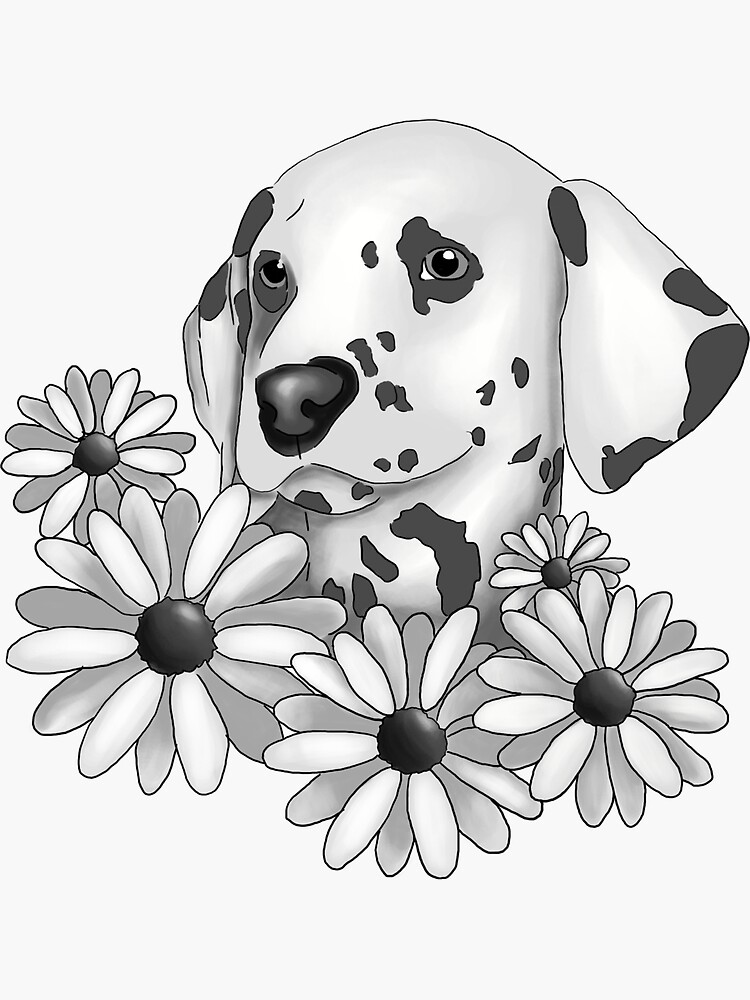 "Daisy Dog 1" Sticker for Sale by Genardi Redbubble