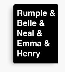 Rumple & Belle & Neal & Emma & Henry Canvas Print