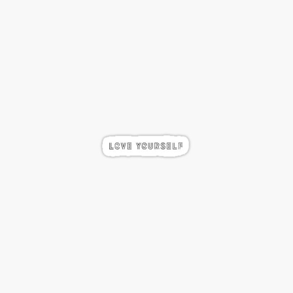 Love Yourself Flowers Stickers Redbubble - roblox music id bts serendipity