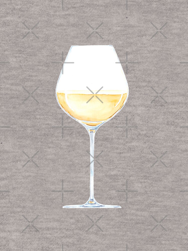 Thumbnail 5 von 5, Leichter Hoodie, Glas mit Weißweinaquarellillustration designt und verkauft von FuzzyLogicKate.