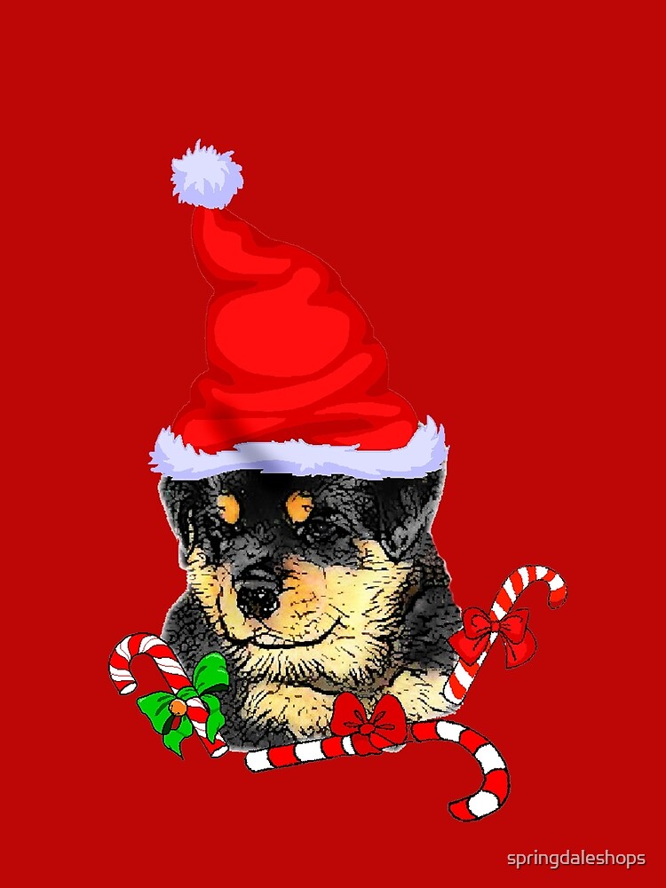 rottweiler christmas t shirt