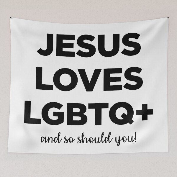 Item preview, Jesus Loves LGBTQ+ gays designed and sold by wokesouth.