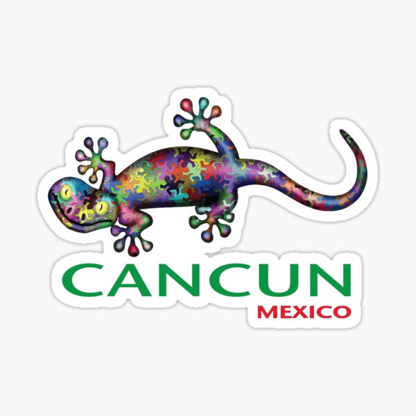 Cancun Gecko Sticker