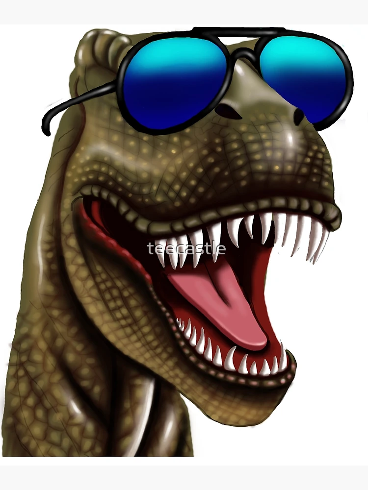 Funny Dinosaur With Cool Glasses