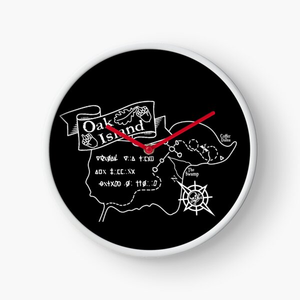 Carte de Oak Island Horloge