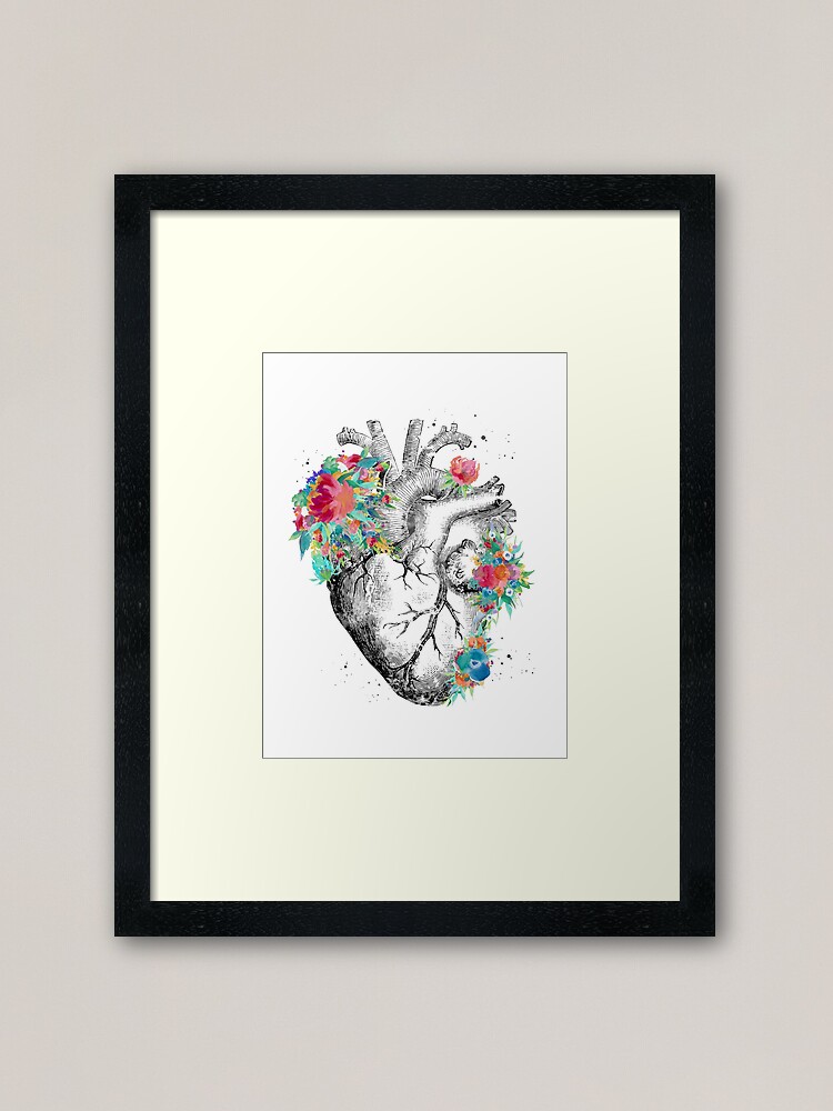 Alternate view of Human Heart Framed Art Print