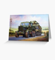 REME Scammell Explorer tank transporter Greeting Card