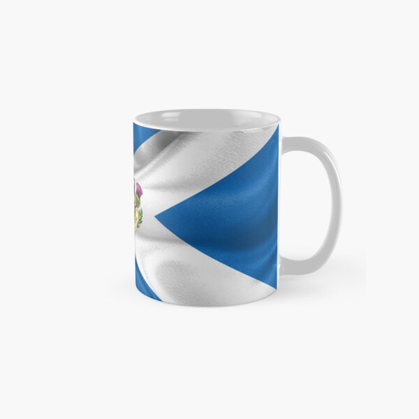 Scotland Forever - Alba Gu Brath - Symbols of Scotland over Flag of Scotland Classic Mug