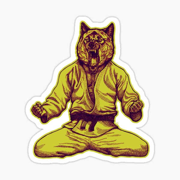 Martial Arts - Way of life #5 - Jiu jitsu Wolf - Competitor winner Sticker