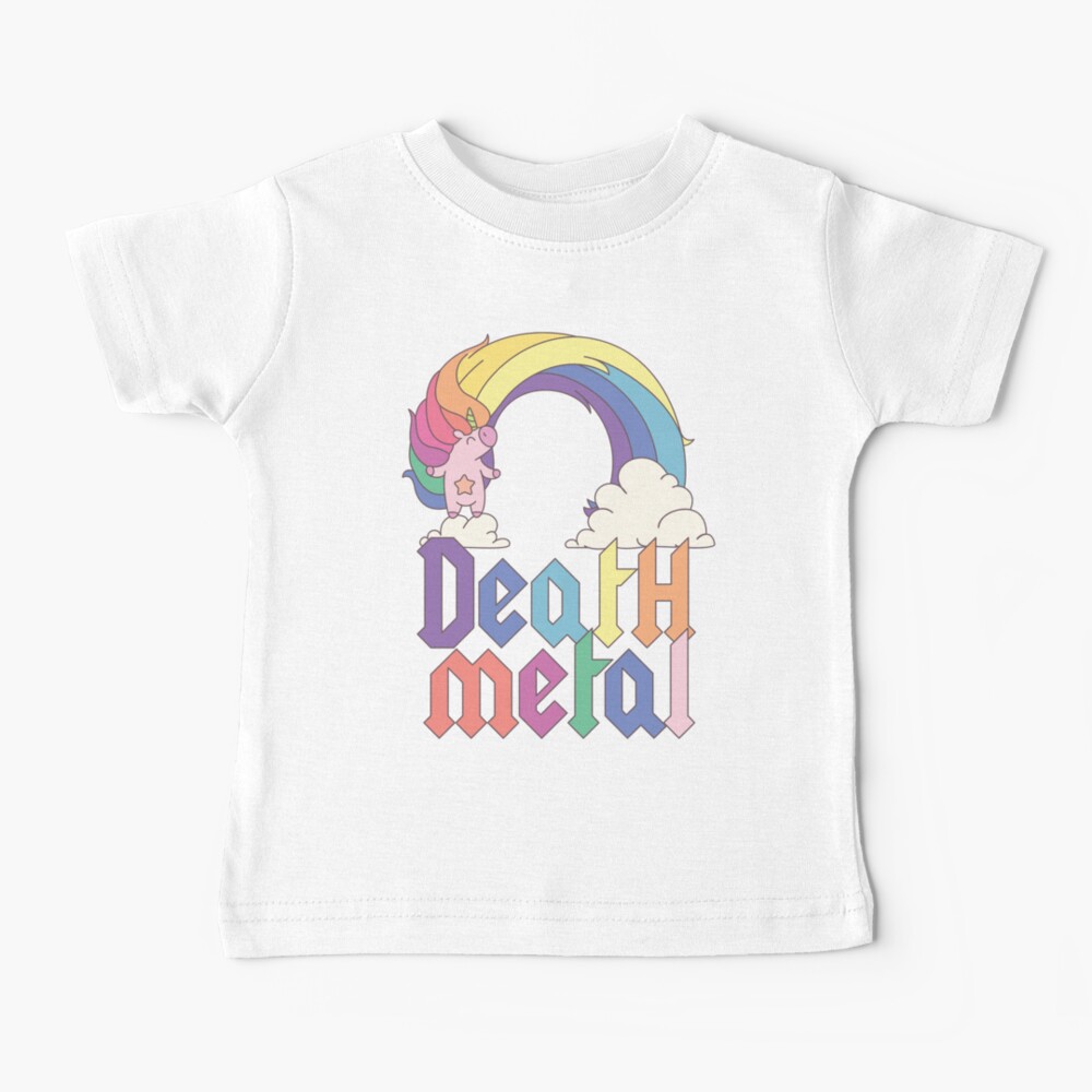 Funny Death Metal Unicorn Cute Rock Music Band Lover Baby T-Shirt
