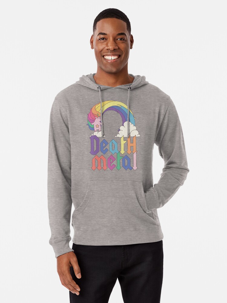 Funny Death Metal Unicorn Cute Rock Music Band Lover Lightweight Hoodie