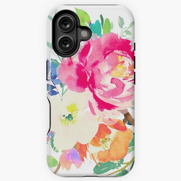 Aperçu de l'œuvre Aquarelle florale, pivoines roses créée et vendue par PixDezines.
