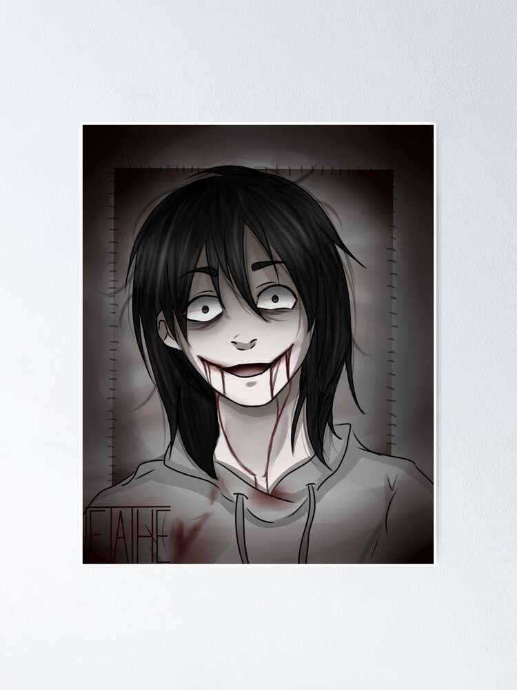 Jeff The Killer Creepypasta Poster Print