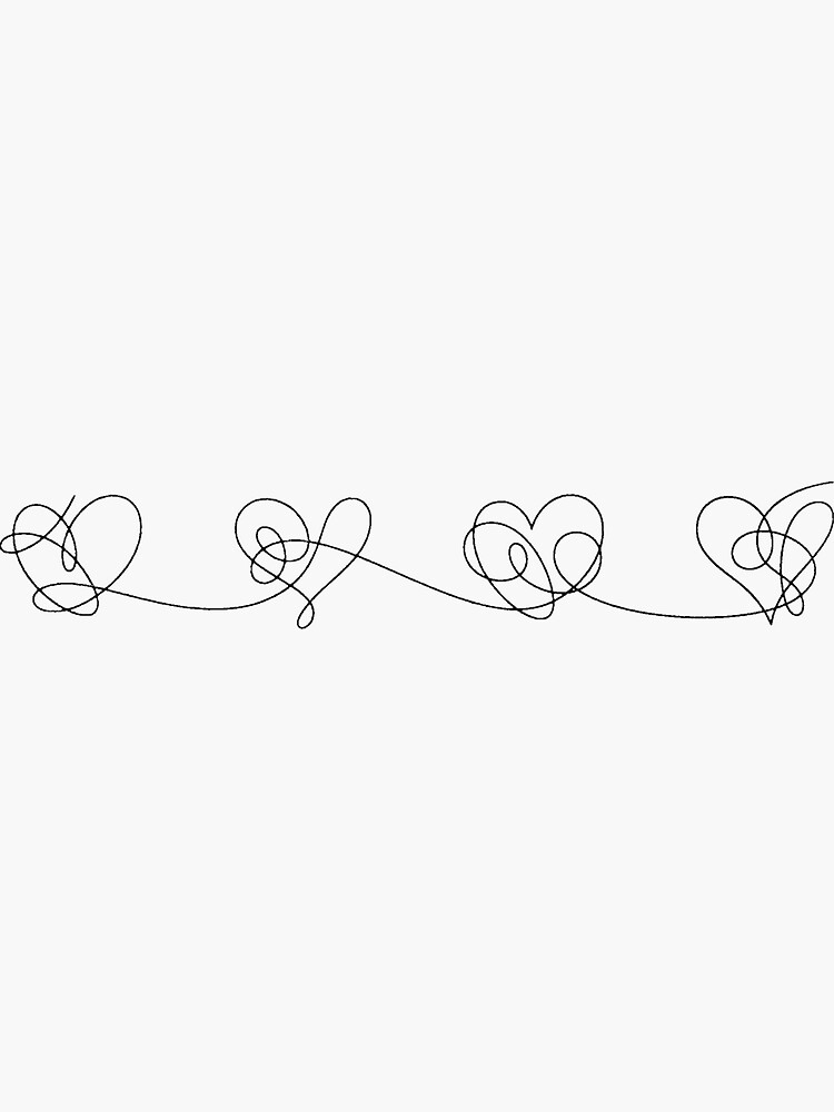BTS Love yourself answer hearts (black) by Laurki