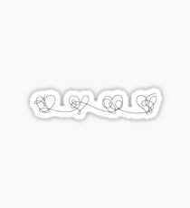 BTS Love yourself answer hearts (black) Sticker