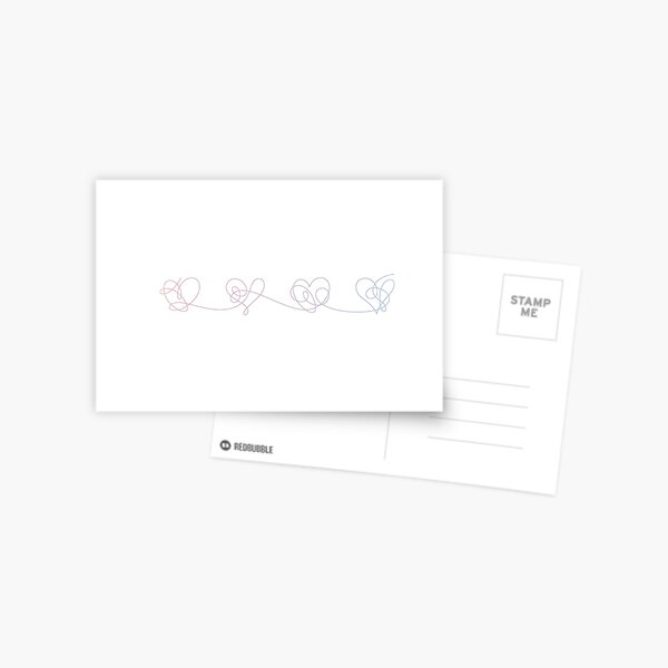 BTS love yourself answer hearts (colour) Postcard
