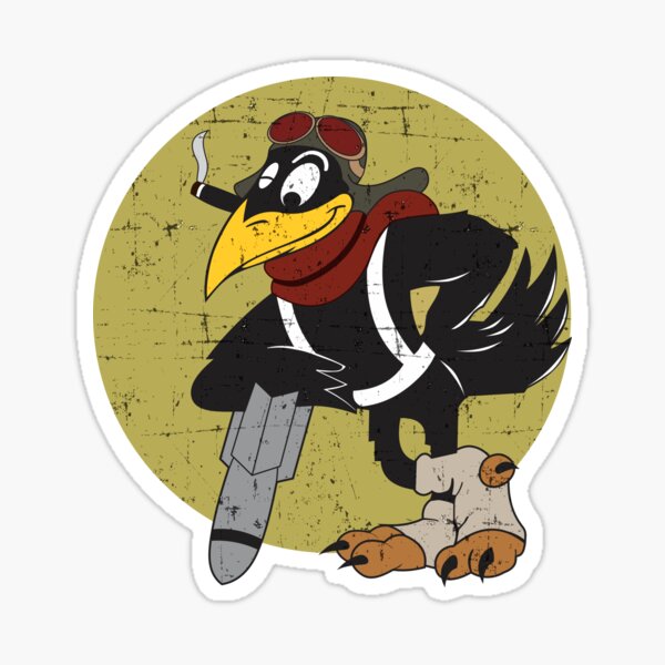 B-52 Old Crow Express Grunge Style Sticker