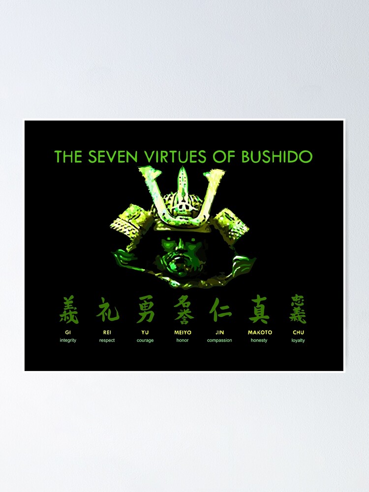 Bushido Japan Poster Canvas Bushido Warriors Quotes Poster Canvas