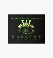 7 Virtues of Bushido - samurai way - live by the sword Art Board