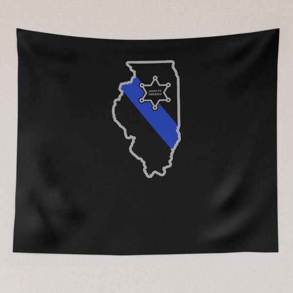 Item preview, Illinois Deputy Sheriff T Shirt Thin Blue Line designed and sold by shoppzee.