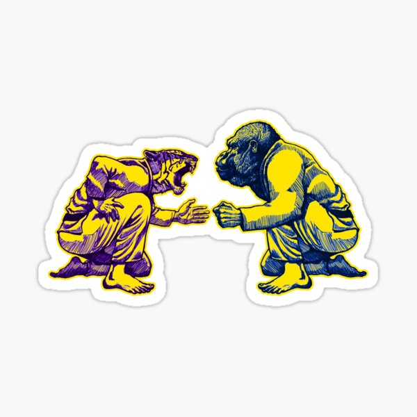 Martial Arts - Way of Life #1 - tiger vs gorilla - Jiu jitsu, bjj, judo Sticker