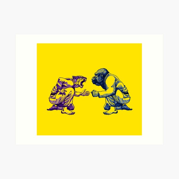 Martial Arts - Way of Life #1 - tiger vs gorilla - Jiu jitsu, bjj, judo Art Print