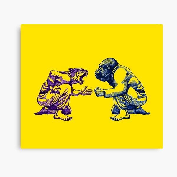 Martial Arts - Way of Life #1 - tiger vs gorilla - Jiu jitsu, bjj, judo Canvas Print