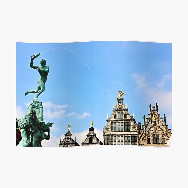 Brabo Fountain / Grote Markt, Antwerp Poster