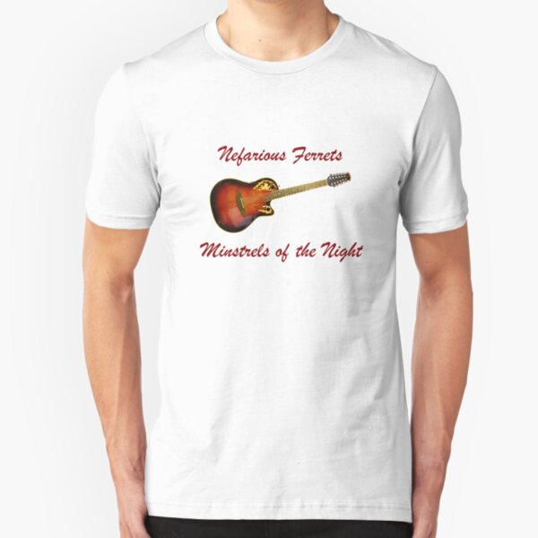Nefarious Ferrets Red lettering Slim Fit T-Shirt