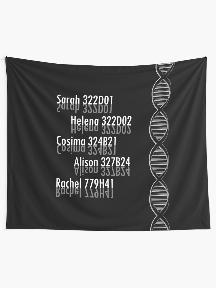 Alternate view of Orphan Black Clone Tag Numbers Tapestry