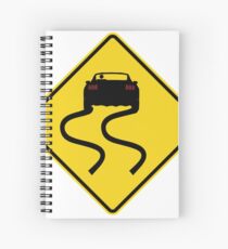 s550 Mustang Hazard sign Spiral Notebook