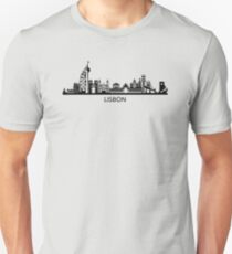 Lisbon Skyline Art Unisex T-Shirt