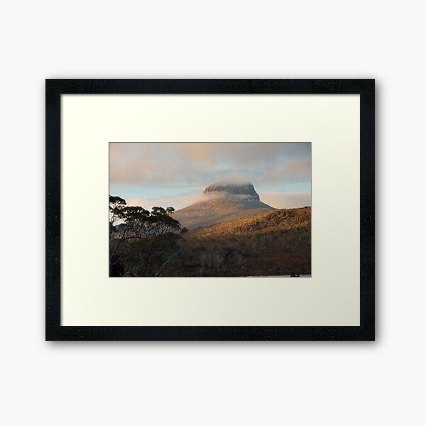 Barn Bluff, from Lake Windermere, Overland Track, Tasmania Framed Art Print