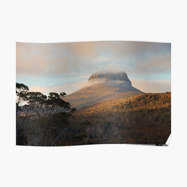 Barn Bluff, from Lake Windermere, Overland Track, Tasmania Poster