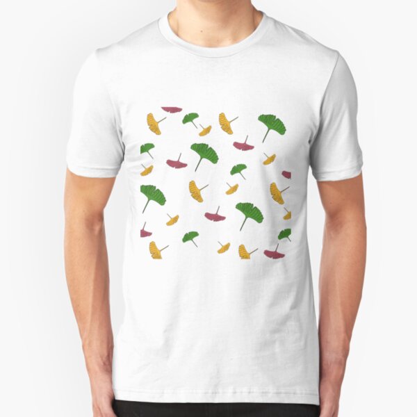 Ginkgo pattern, ginkgo biloba, australian leaf, leaves, nature, gingko Slim Fit T-Shirt