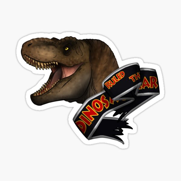 Jurassic Park Tyrannosaurus Sticker For Sale By Tinydinos Redbubble