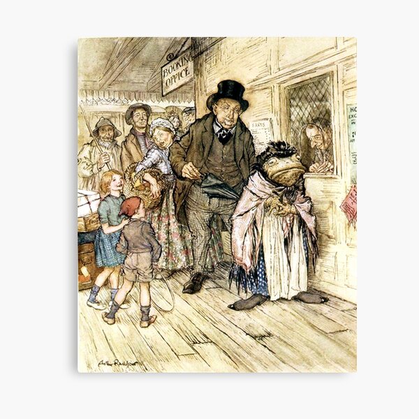 Toad in Booking - The Wind in the Willows - Arthur Rackham Canvas Print