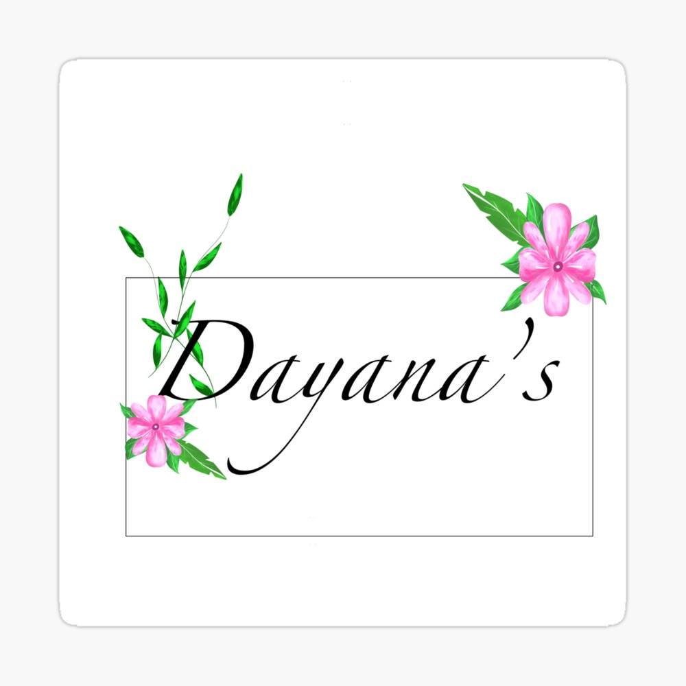 Dayana.Personalised gift ideas,floral name design | Laptop Sleeve