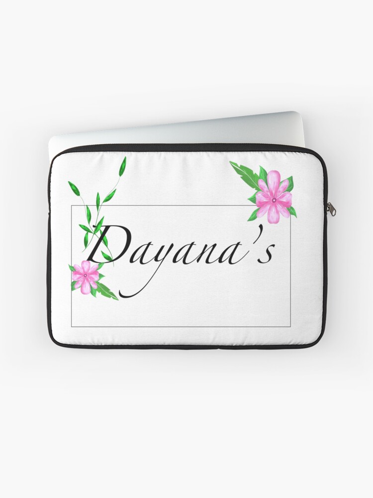 Dayana.Personalised gift ideas,floral name design | Laptop Sleeve