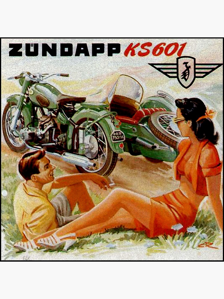 Vintage German KS601 Motorcycle Advertisement by edsimoneit