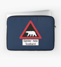 Svalbard Beware of Polar Bears Sign - Gjelder hele Svalbard Laptop Sleeve