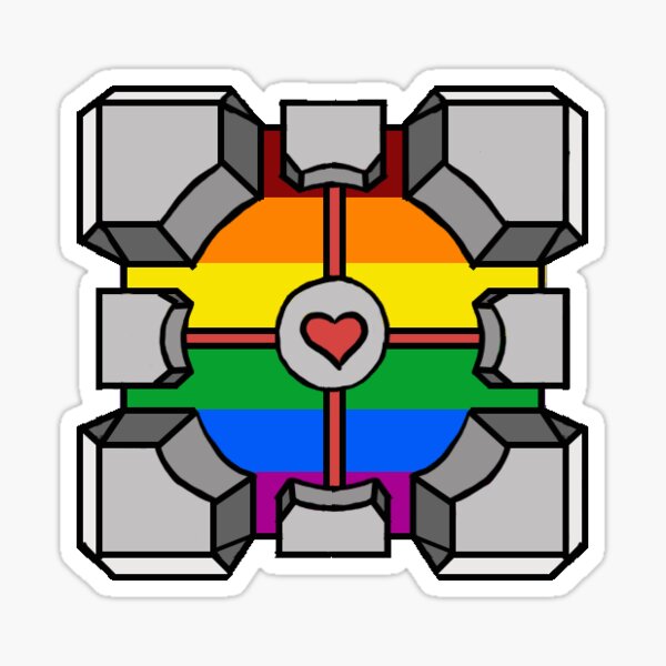 Item preview, Gay companion cube designed and sold by Aoqart.