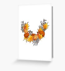 Autumn Pearls on White Greeting Card